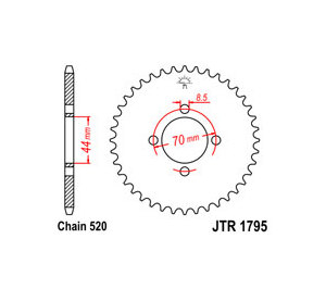 JT Rozeta zadná JTR 1795-22