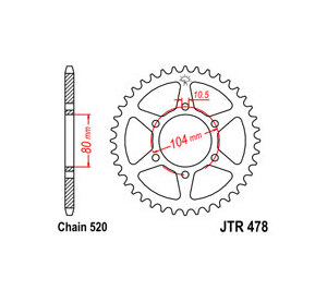 JT Rozeta zadná JTR 478-38