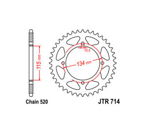 JT Rozeta zadná JTR 714-50