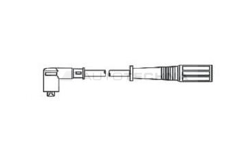 Kabel svieckovy - zahnuta k. /RS/ UNI 105cm TESLA