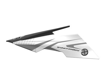 kšilt pro přilby Synchrony Steel, MT - Španělsko (černá/bílá/šedá, sada vč. šroubů)