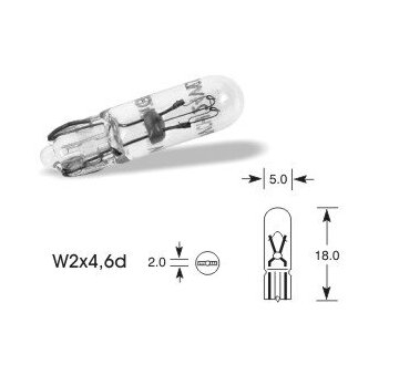 LUCAS Žiarovka 12V 3W W2x4.6D