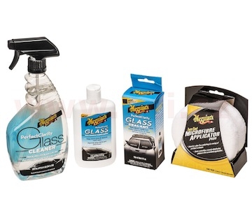 MEGUIARS Perfect Clarity Glass Care Kit - sada na kompletní péči, leštění a ochranu skleněných povrchů