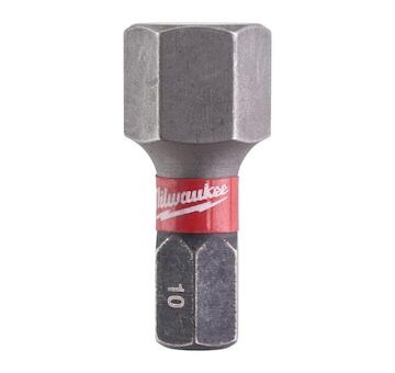 MILWAUKEE Skrutkovacie bity ShW Hex 10 25 mm – 2 ks