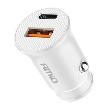 Nabíjačka mobilov do zapaľovača 12/24V 20W USB-A + USB-C