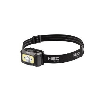 NEO Čelovka nabíjateľná USB 250 lm COB LED + pohybový senzor