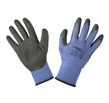 NEO Rukavice pracovné latex - bavlna - polyester, 2143X, veľ. 9
