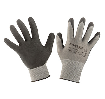NEO Rukavice pracovné latex - nylon 3141X,  veľ. 9