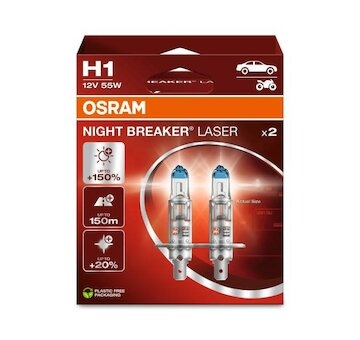 OSRAM Žiarovka 12V H1 55W P14.5s NIGHT BREAKER LASER Ecopack /2ks/