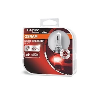 OSRAM Žiarovka 12V H4 60/55W NIGHT BREAKER SILVER P43t BOX /2ks/*DOPREDAJ(náhrada 64193NBS2HB)