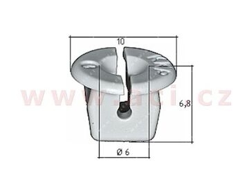 plastová příchytka s vnitřním závitem (sada 10 ks)