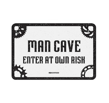 plechová cedule MAN CAVE, OXFORD (černá/bílá, rozměr 30 x 20 cm)