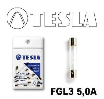 Poistka sklenená - rýchla, 5A, 32x6,3mm TESLA