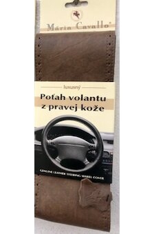 Poťah volantu kožený - bledohnedý D /47-52cm/ autobus, nákladné