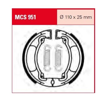 Sada brzdových čeľustí TRW MCS951