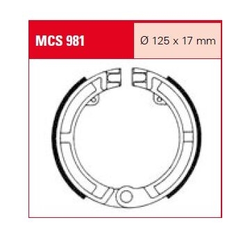 Sada brzdových čeľustí TRW MCS981