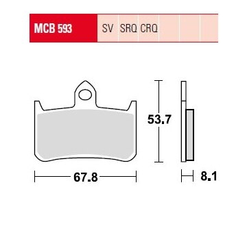 Sada brzdových platničiek kotúčovej brzdy TRW MCB593