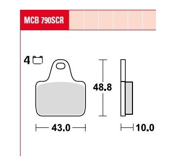 Sada brzdových platničiek kotúčovej brzdy TRW MCB790SCR