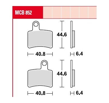 Sada brzdových platničiek kotúčovej brzdy TRW MCB852