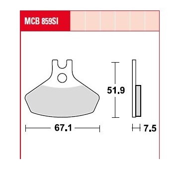 Sada brzdových platničiek kotúčovej brzdy TRW MCB859SI