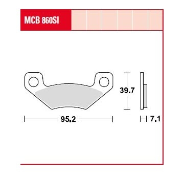 Sada brzdových platničiek kotúčovej brzdy TRW MCB860SI