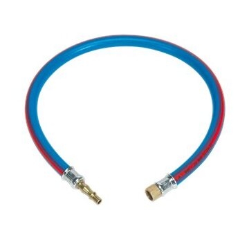 SEALEY Air Leader Hose 600mm x O8mm with Tailpiece & 1/4