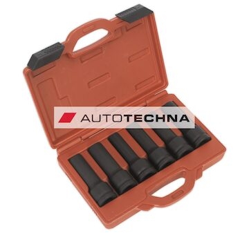 SEALEY Impact 12-Point & TRX-Star Female Deep Socket Set 6pc 3/4