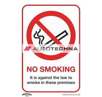 SEALEY Prohibition Safety Sign - No Smoking (On Premises) - Rigid P