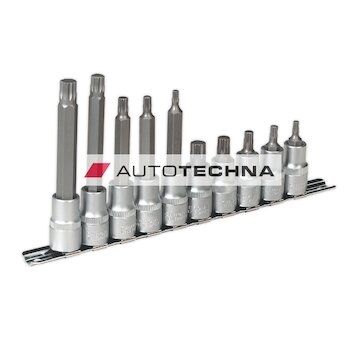 SEALEY Spline Socket Bit Set 10pc 1/2