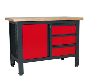 SEALEY Workstation with 3 Drawers & Cupboard