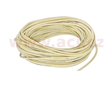 silikonový kabel s průřezem 0,75 mm, žlutá izolace, (cena za 1 m)