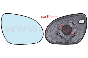 sklo zp. zrcátka s plastovým držákem vyhřívané (pro VIN: TMA- a neoriginální zrcátka)  P