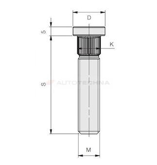 Štift náboja M12 x 1,5 x S52 x K12,4 x D18 mm BIMECC (Honda)