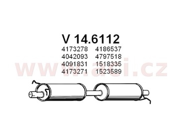 střední díl výfuku ASSO/VENEPORTE