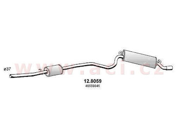 střední + zadní díl výfuku ASSO/VENEPORTE