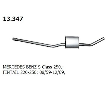 Stredný tlmič výfuku NOVAK 13.347