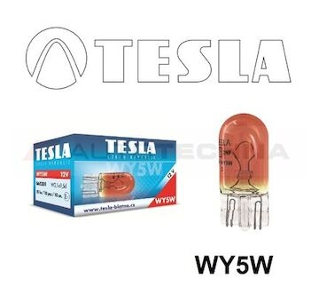 TESLA Žiarovka 12V  WY5W  W2 1x9 5d - oranžová