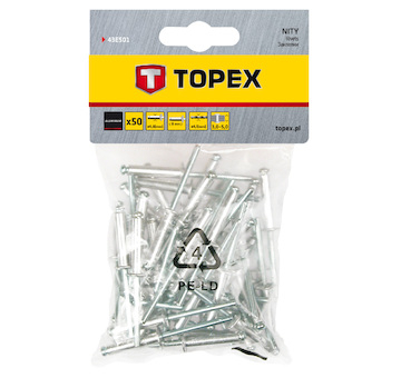 TOPEX Nit hliníkový trhací 4,8 mm x 8 mm, 50ks