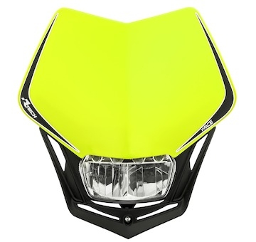 UNI přední maska včetně světla V-Face FULL LED, RTECH (neon žlutá/černá)