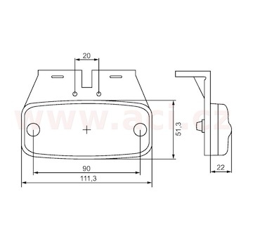 VALUEFIT BOCNI OBRYSOVE SVETLO LED S KABELEM 500MM S DRZAKEM HELLA