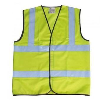 VIZWELL VÝSTRAŽNÁ VESTA S VYS. VIDITEĽNOSŤOU 100% POLYESTER ZAPÍNANIE NA SUCHÝ ZIPS ŽLTÁ VWENO3 VEĽ. M