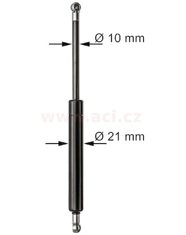 vzpěra zd. dveří Kombi (dveře bez automatického otvírání) (celk. délka 308 mm, délka zdvihu 88 mm, síla 1190 N