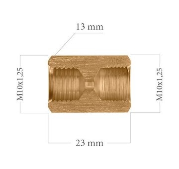 WP Spojka trubky Ł-122 (10x1,25-10x1,25)