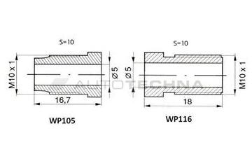 WP Trubka brzdová Cu - 4,75mm 1150mm 105/116