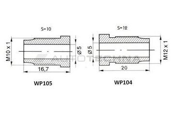 WP Trubka brzdová Cu - 4,75mm 550mm 104/105