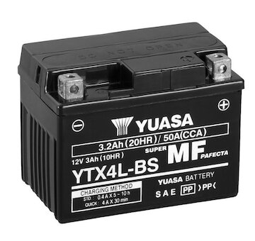 YUASA Motobatéria MF AGM 12V 3Ah 50A (114x70x86mm) 0,18l T5 