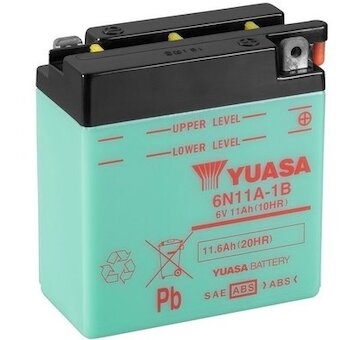 YUASA Motobatéria Standard 6V 11Ah (122x62x131mm) 0,4l T6 