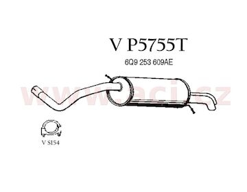 zadní tlumič výfuku 1.4TDi (sedan/kombi)  TYLL - 00044