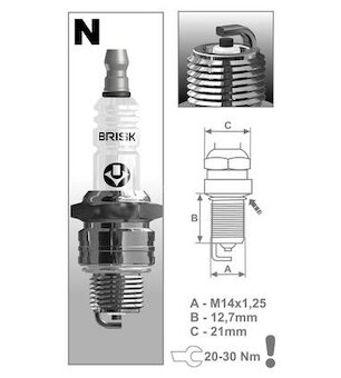 Zapaľovacia sviečka BRISK 1320
