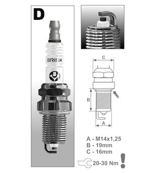 Zapaľovacia sviečka BRISK 1358